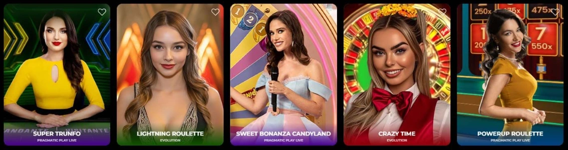 Live dealer casino games at Vipzino including roulette, blackjack, and baccarat tables